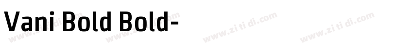 Vani Bold Bold字体转换